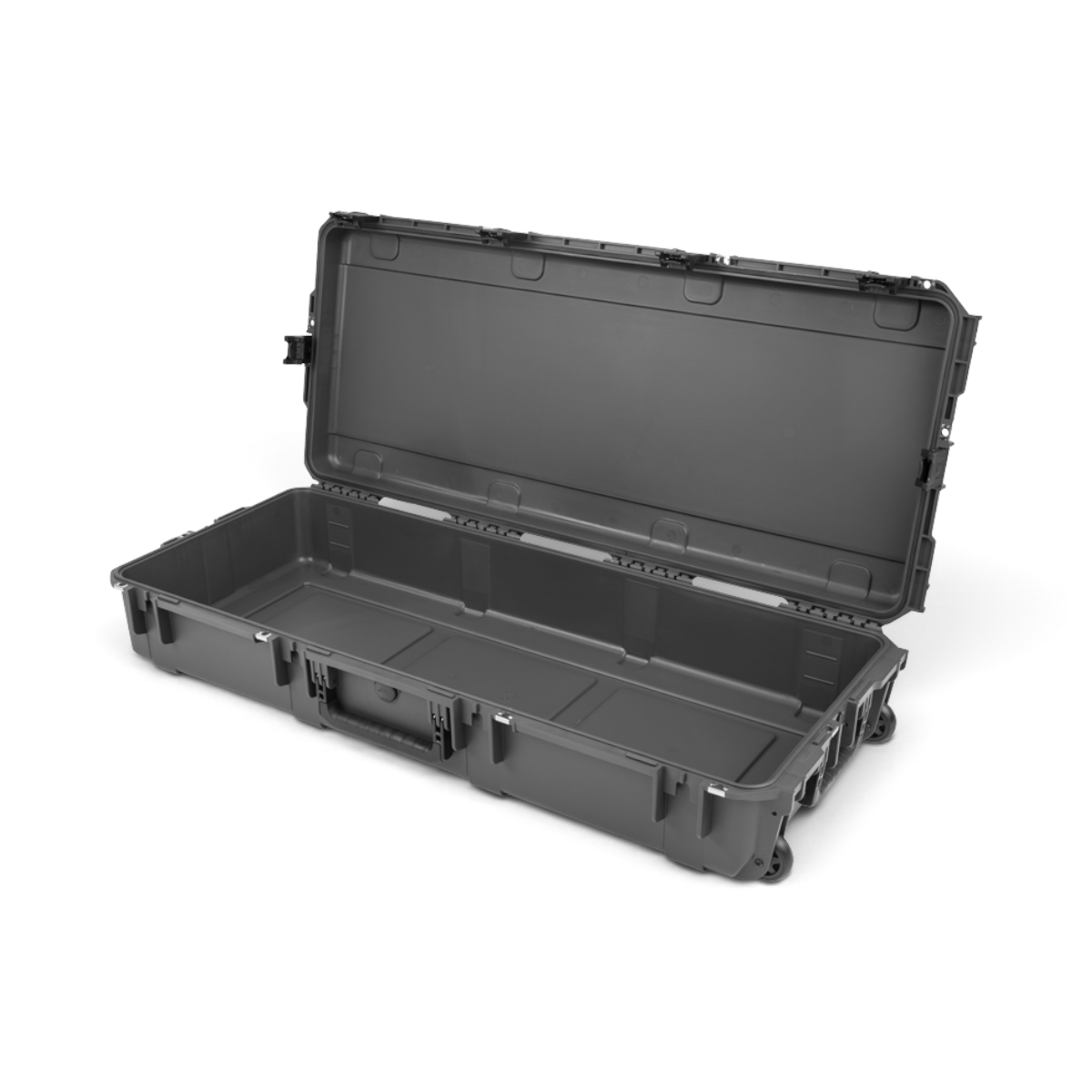SKB Cases iSeries 4217-7 charcoal grey waterproof overlanding storage case with open lid and durable latch system