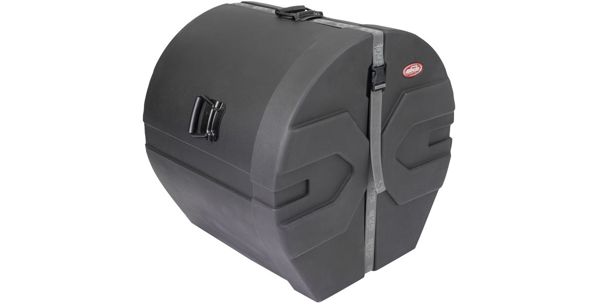 SKB Drum Package - Ultimate Drum Case Set with durable cylindrical shell, side handle, and secure strap for tom drum protection.