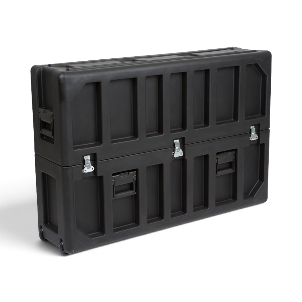 SKB Cases FP Series 4250 black rotationally molded polyethylene transport case for 42 to 50 inch flat screen TVs.