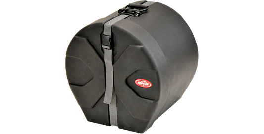 Durable and stable Roto-molded Tom Drum Case 14 x 16 featuring a padded interior and stackable design for tom drum protection and mobility.