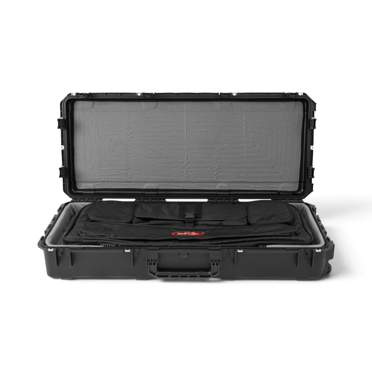 SKB Cases iSeries hard-soft combo archery case with a durable black exterior and internal soft gear bag