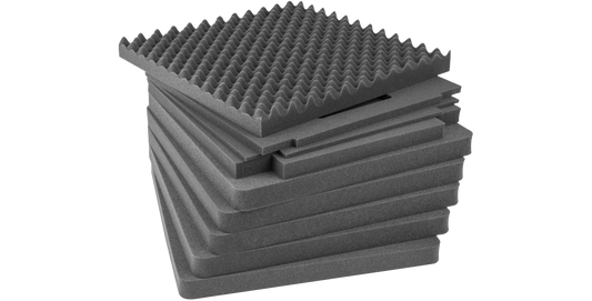 Cubed foam insert stack for 3i-2424-14 cases, ideal for customizing interior protection in single-lid cases. Easy replacement accessory for case inserts.