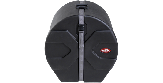 16 x 18 floor tom drum case with molded feet and durable Roto-X design for stable upright storage and transport protection.