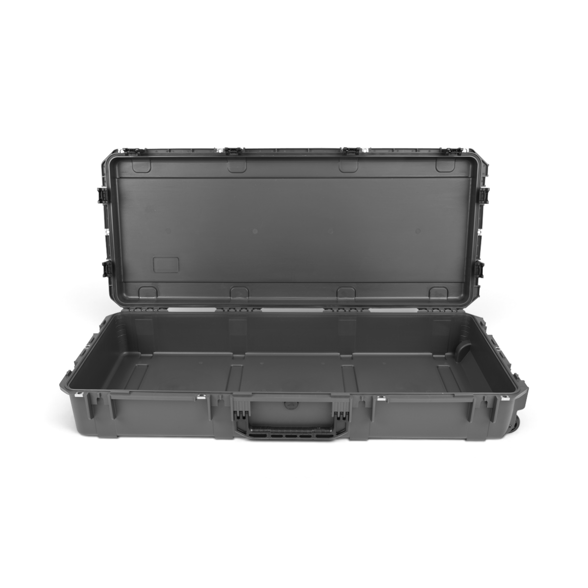 SKB Cases iSeries 4719-8 Overland waterproof storage case in charcoal grey with an open lid