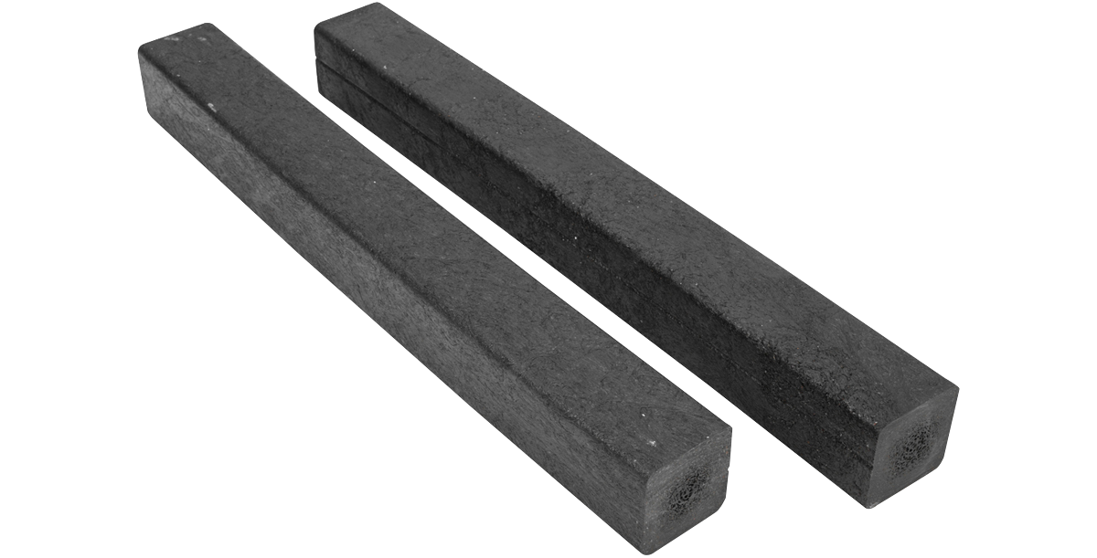 Angled view of rSeries Forklift Runners made from extruded plastic, ideal accessory for forklift-compatible single lid cases.