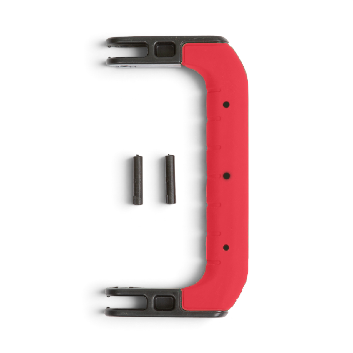 SKB Cases iSeries HD80 medium replacement handle in red with two black mounting pins for hard case identification
