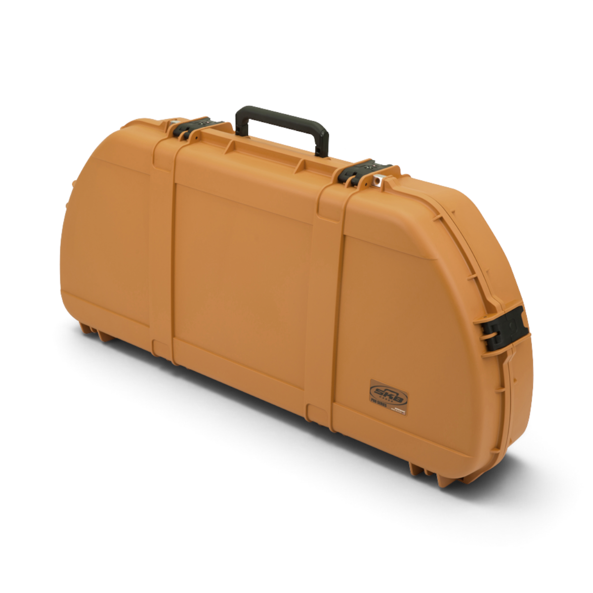 SKB Cases Pro Series coyote brown waterproof bow case with a curved shape and secure locking latches