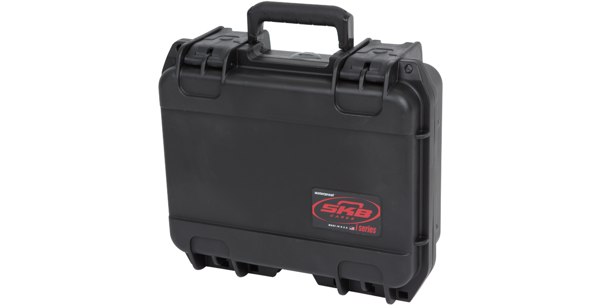 Side angle of iSeries 1209-4 injection molded case, highlighting its compact, durable build for accessory kits and outdoor tools.