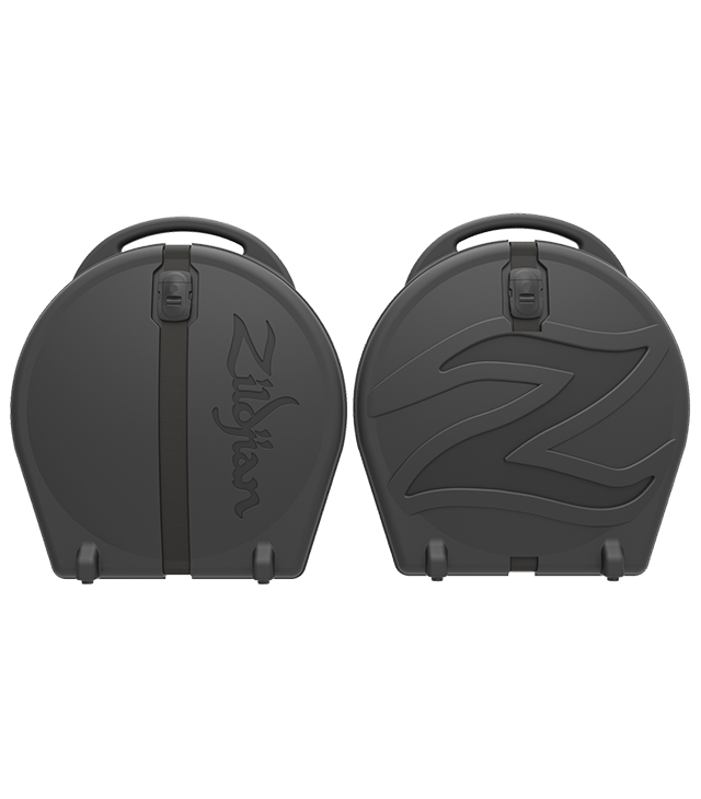 Black drum case with Zildjian logo on a white background