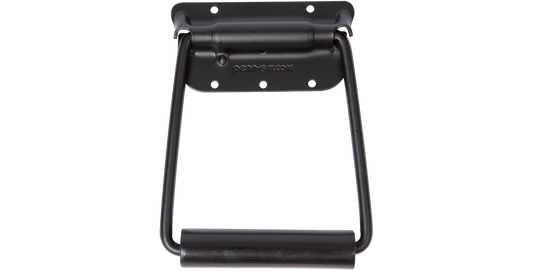 6.94 Extended Handle for 3R Cases in black metal, designed for enhanced grip and compatibility with WK12 edge wheels in vacuum accessory kits.