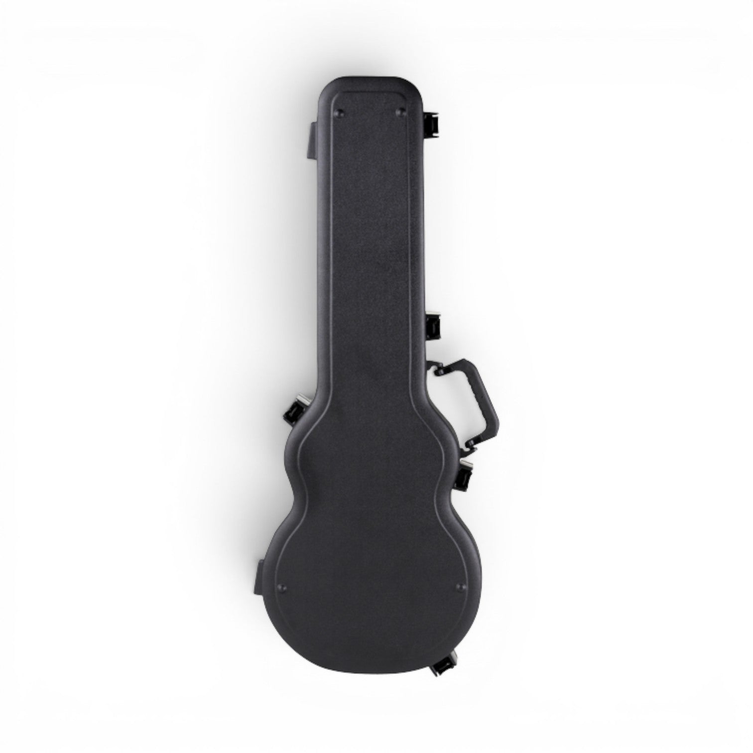 Closed Les Paul® Guitar Case with TSA Locks, showcasing its durable exterior and molded shape for optimal guitar protection.