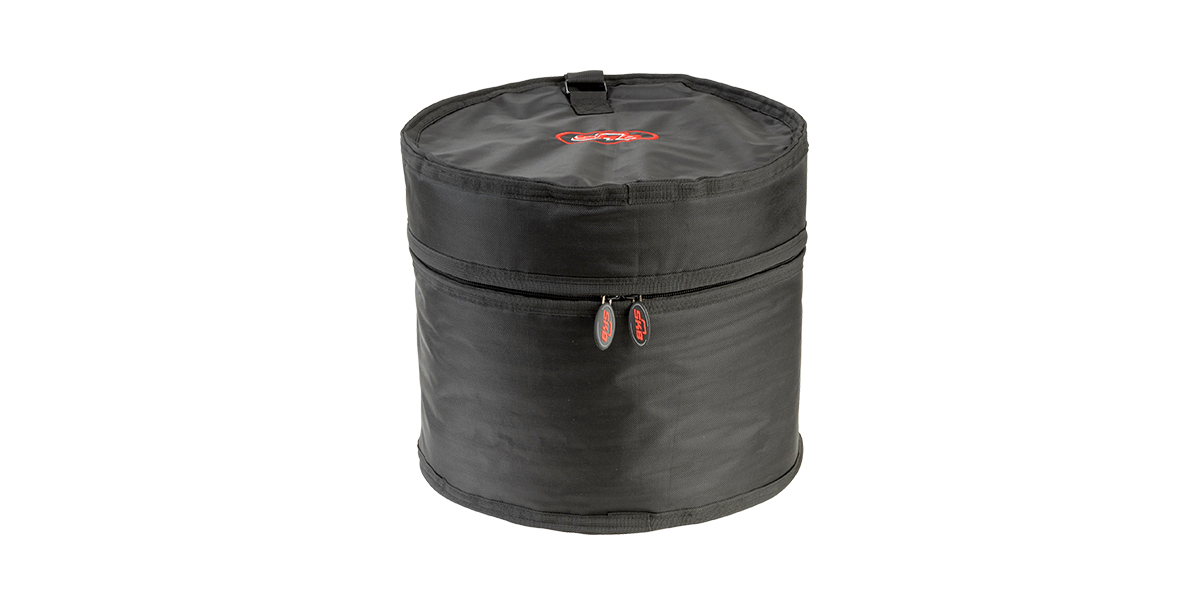 10 x 12 Tom Drum Gig Bag in black ballistic nylon with dual zippers and top logo, ideal for protecting and carrying tom drums.