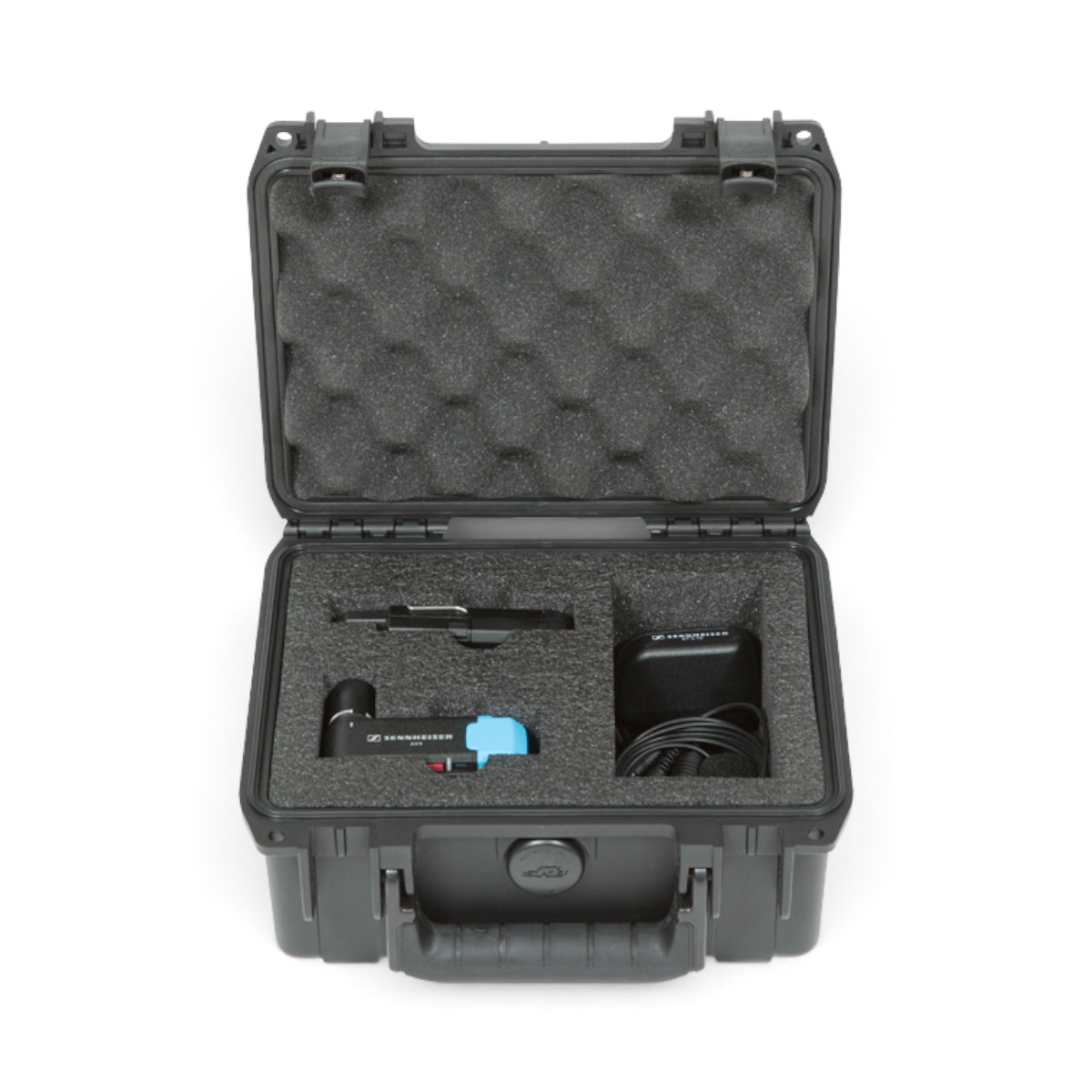 SKB Cases iSeries 0806-3 waterproof hard case with custom foam interior for Sennheiser AVX wireless audio system
