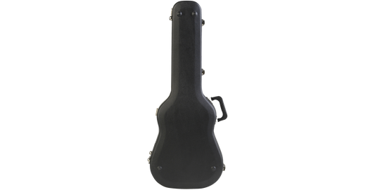 Front view of Baby Taylor Martin LX Guitar Case - Protect with Style, featuring a durable black hardshell exterior for acoustic guitars.