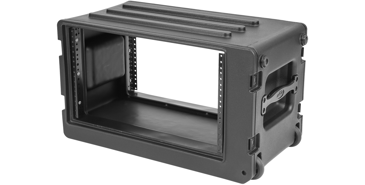 6U Rolling Rack - Shallow & Durable | Roto-molded, Stackable
