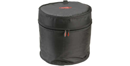 14x14 Drum Gig Bag - Durable and Protective cylindrical case with ballistic nylon exterior and dual zipper closure for tom drum storage.