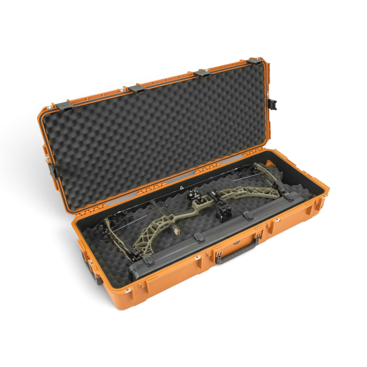 SKB Cases Pro Series double bow and rifle case in coyote brown with protective convoluted foam interior