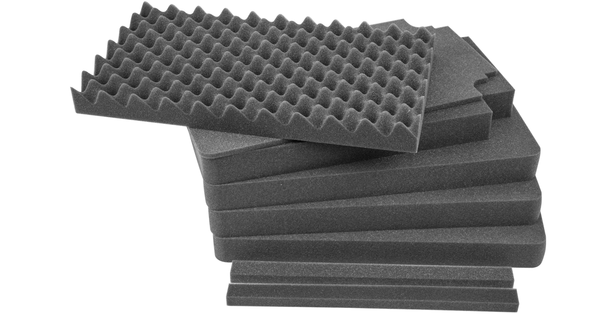 Durable Cubed Foam Replacement 3i-2011-10 with precision-cut layers and protective egg-crate top, ideal for secure storage in case inserts.