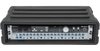 2U rSeries SKB Shallow Rack - Strong & Durable rack with mounted audio interface, ideal for secure pro-audio equipment setup in compact spaces.