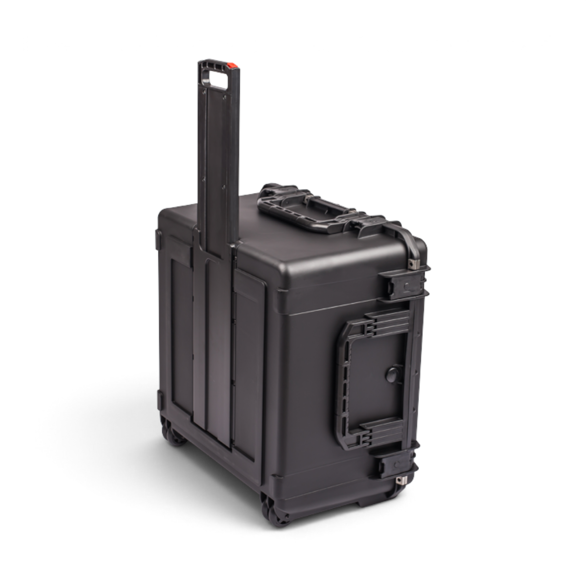 SKB Cases iSeries 2424-14 black waterproof rolling equipment case with extended handle and heavy-duty latches.
