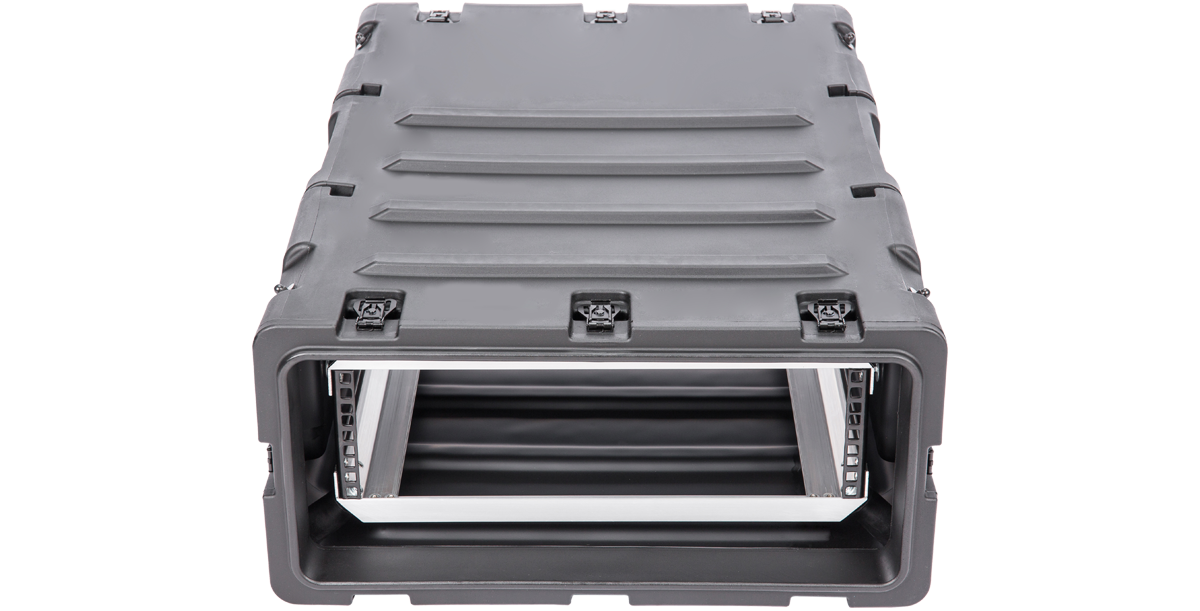 Front view of 30 Inch Shockproof Rack Case - 3U RS Series showing durable construction and secure latches for equipment protection.