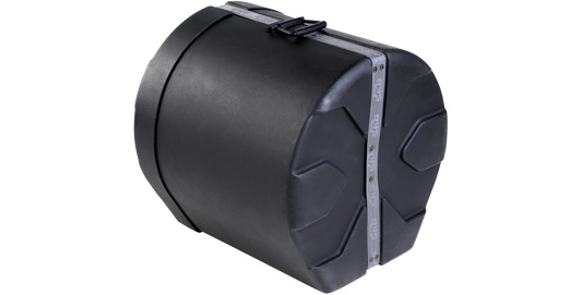 Durable 16 x 16 roto-molded drum case with reinforced edges and stackable design, perfect for tom drum transport and storage.
