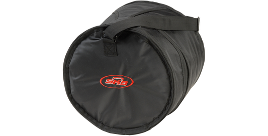Side view of 8 x 8 drum gig bag with ergonomic handle and SHB branding, designed for reliable transport of percussion instruments.
