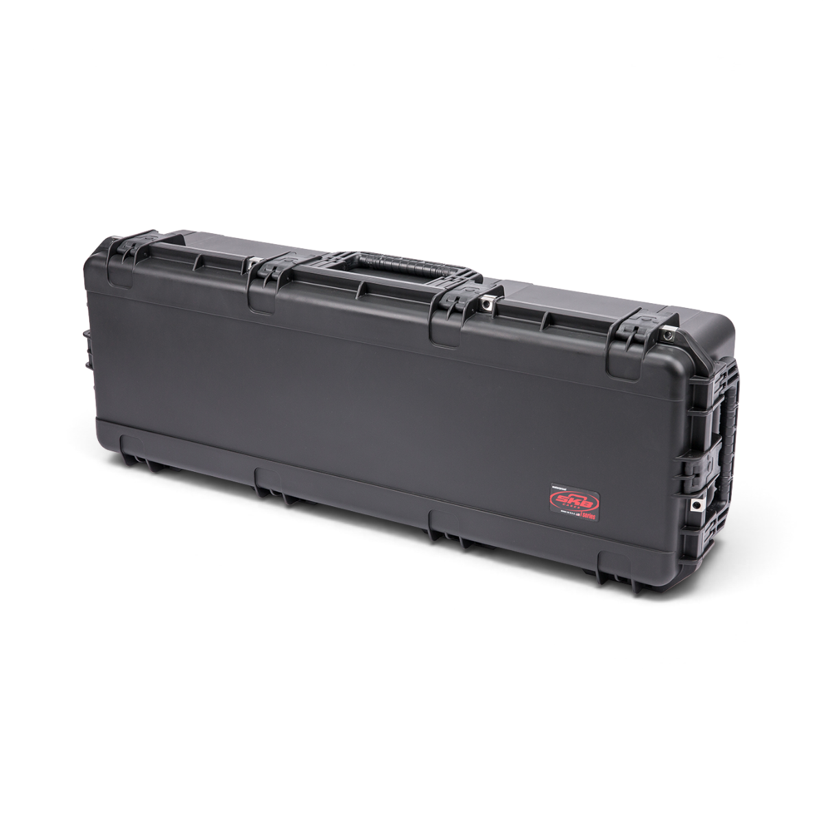 SKB Cases iSeries 4414-10 black waterproof injection molded double bow case with secure trigger latches