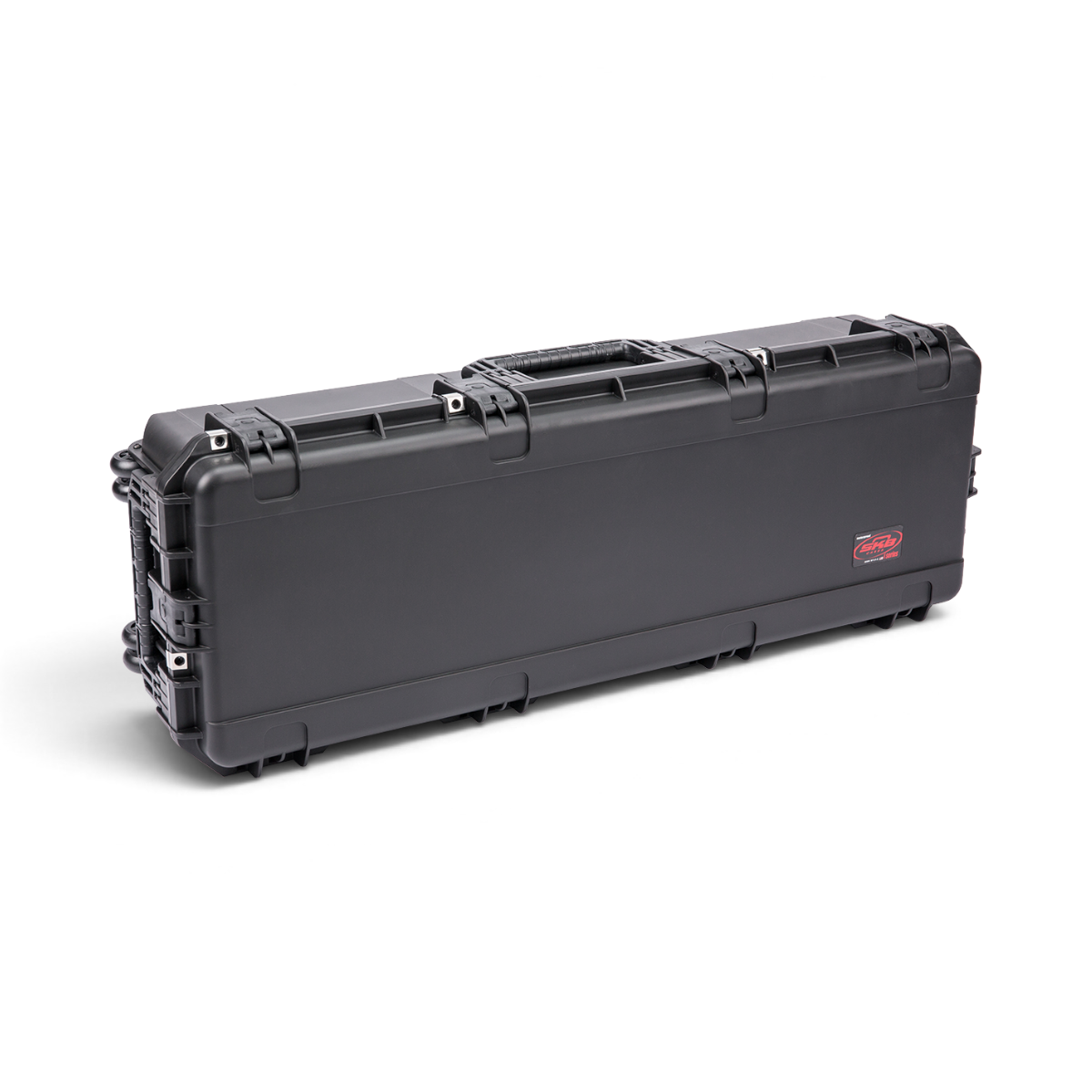 SKB Cases iSeries 4414-10 waterproof black injection molded hard case for bows and rifles with heavy-duty latches.