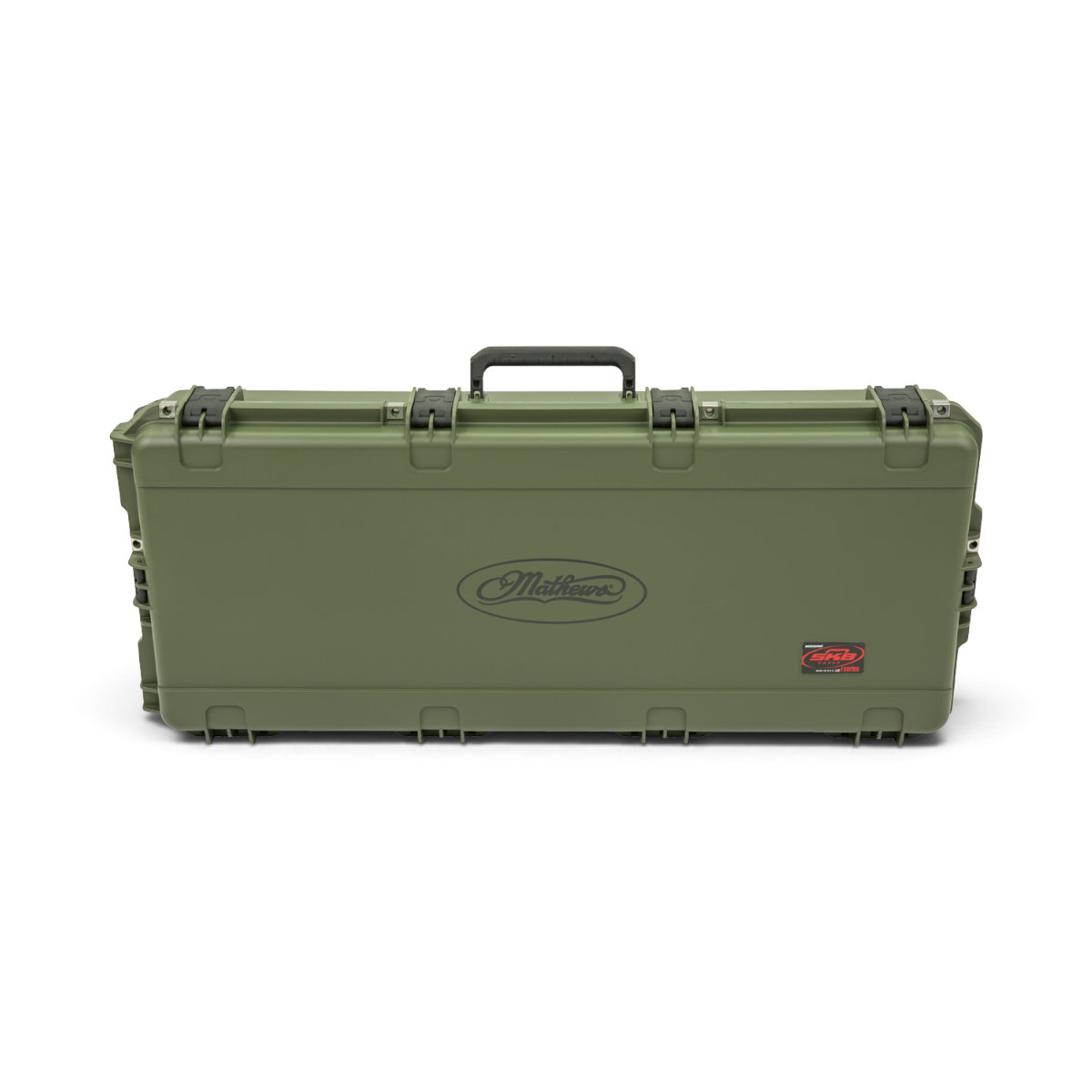 SKB Cases iSeries Mathews deluxe olive green waterproof hard bow case with secure latches and carry handle