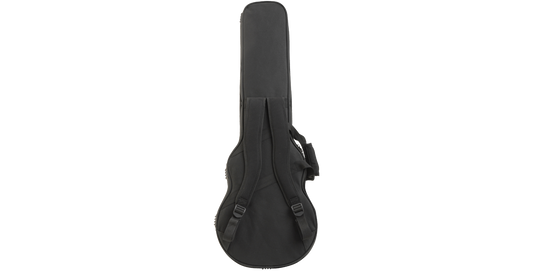 Rear view of Les Paul Guitar Soft Case featuring adjustable backpack straps and lightweight design for easy carrying and secure fit.