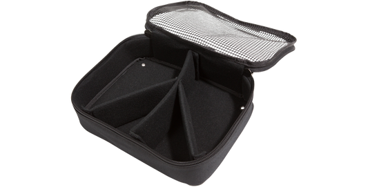 Caster Storage Bag for SKB Shockracks featuring internal compartments and mesh lid for secure and organized accessory storage.