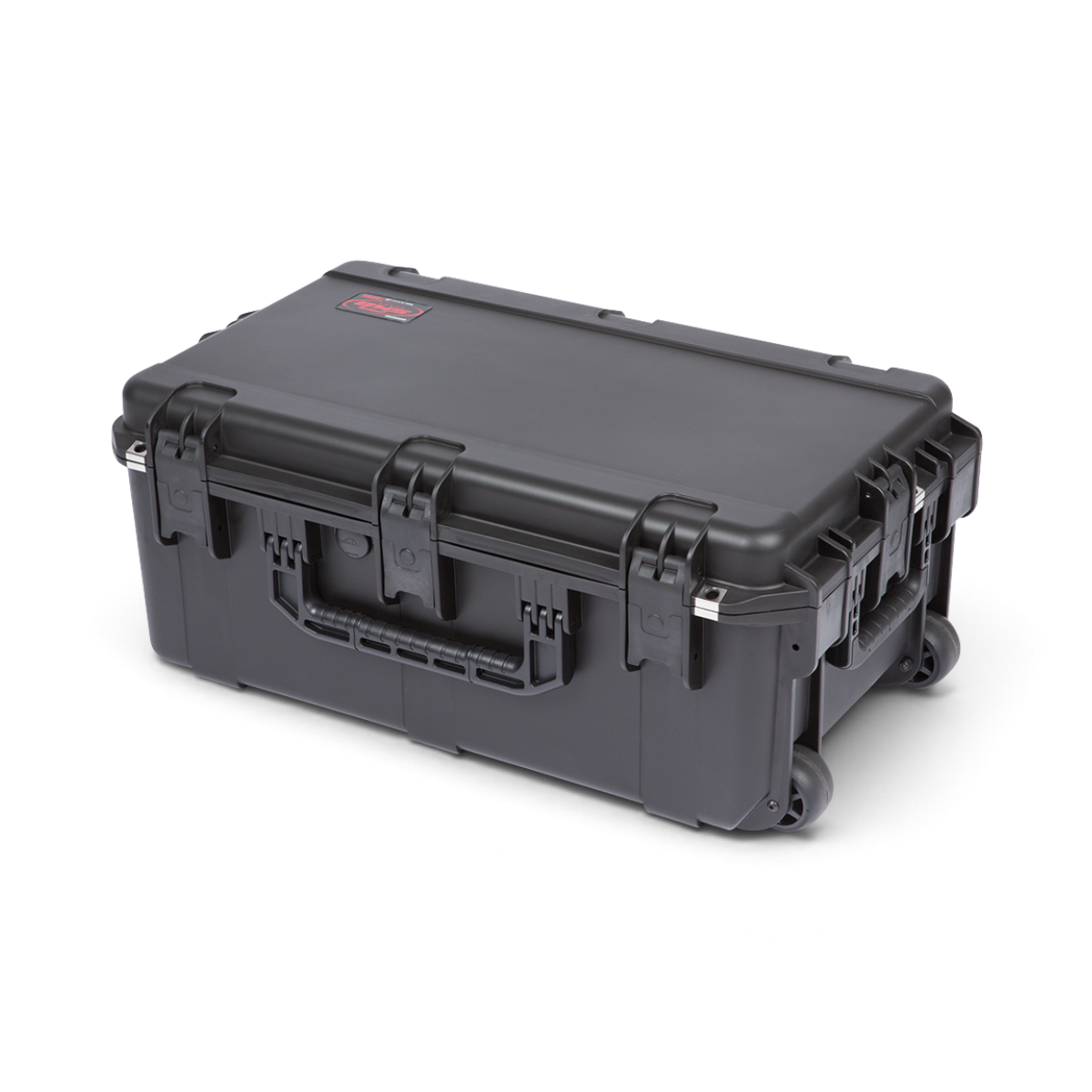 SKB Cases iSeries 2615-10 black waterproof hard shell equipment case with wheels and trigger latches.