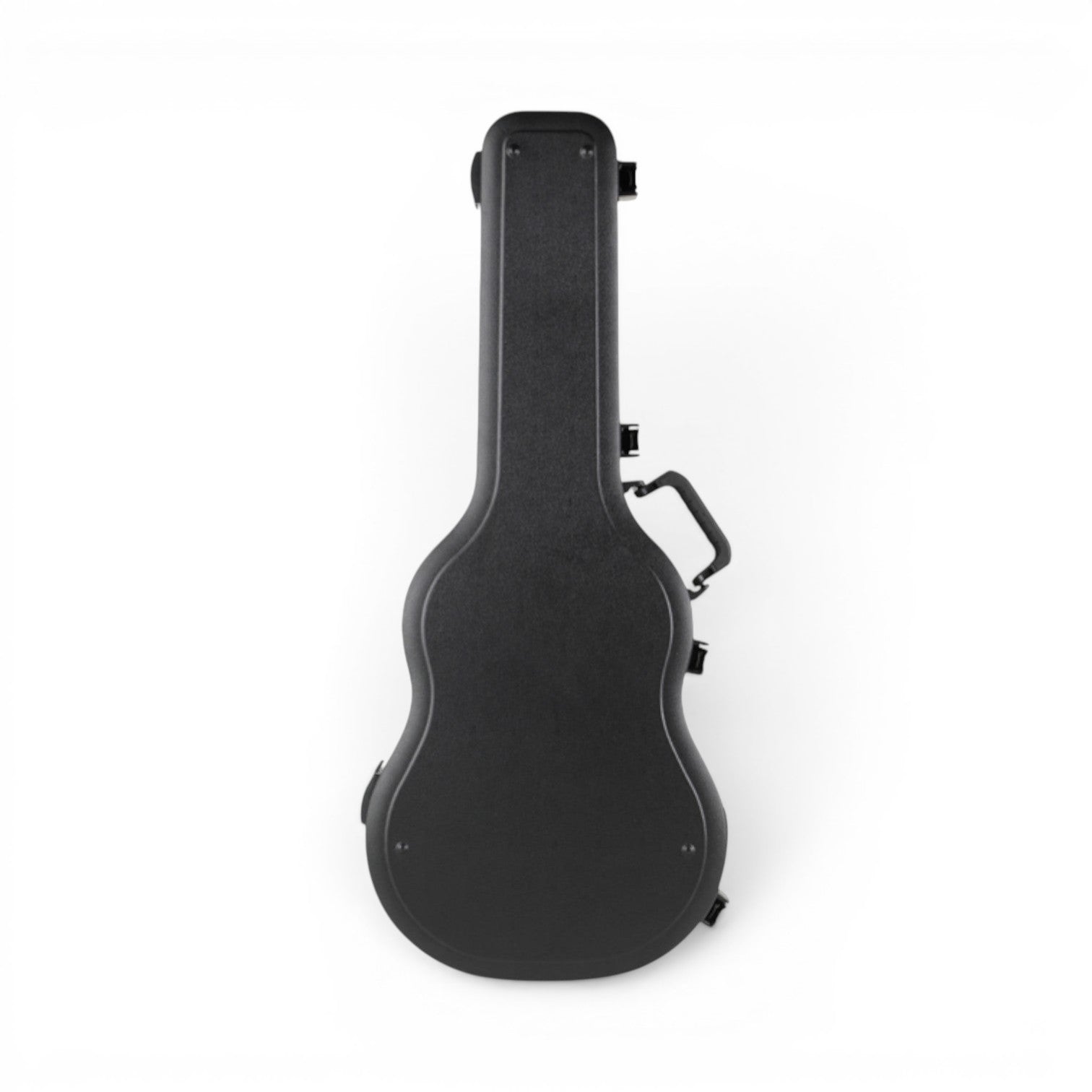 Back view of Acoustic Guitar Case - Dreadnought & 12-String featuring a hard shell design and TSA-approved locking system.
