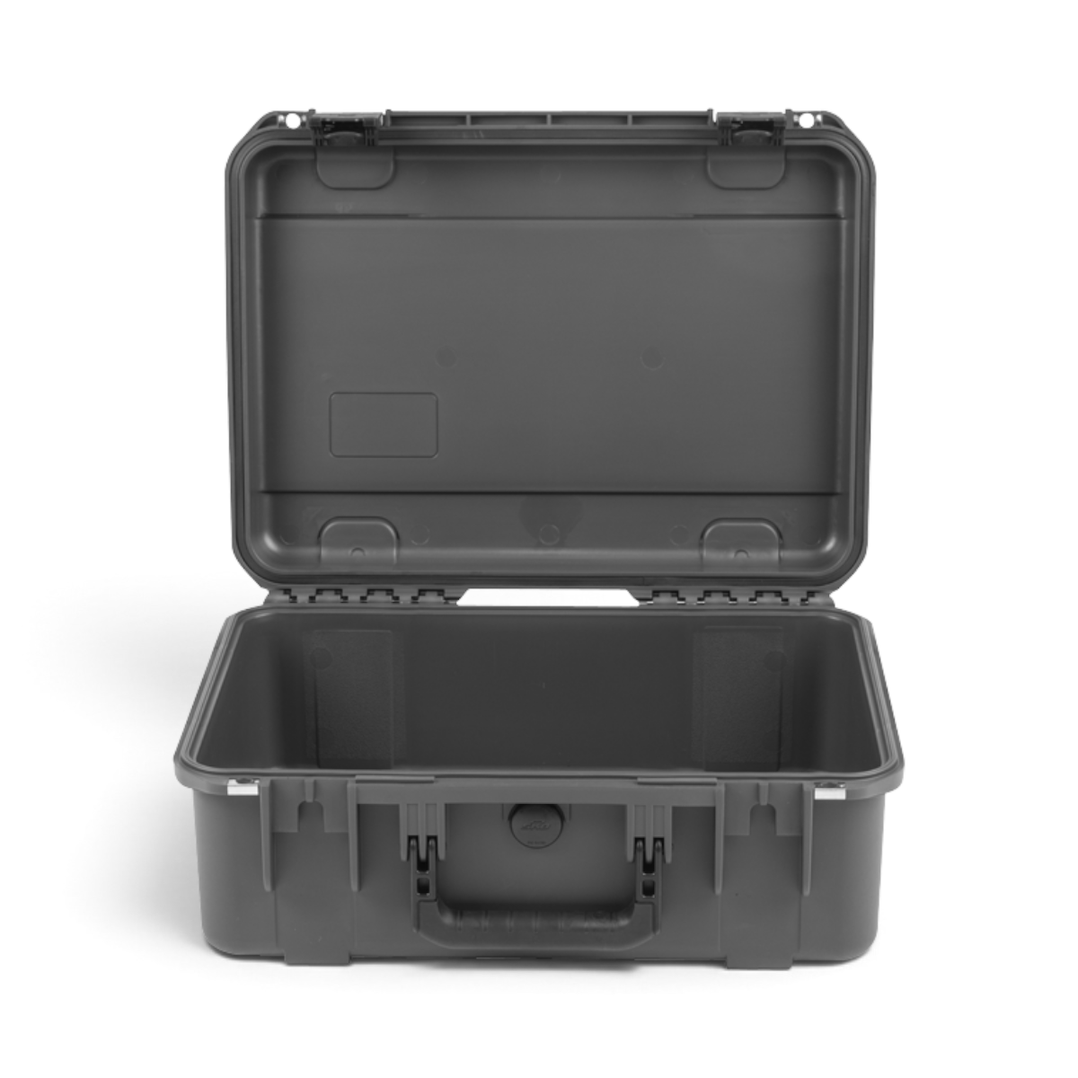 SKB Cases iSeries 1813-7 charcoal grey waterproof overland case with lid open and durable polypropylene construction