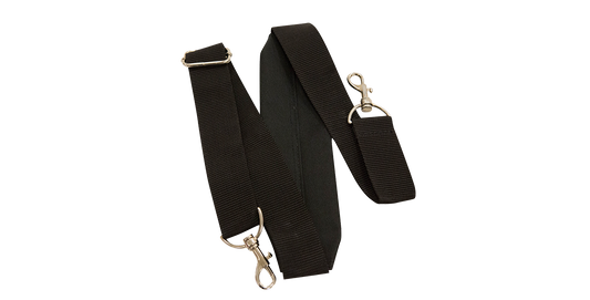 Carry Strap - Adjustable for Band & String Cases with metal swivel hooks and durable black webbing, ideal for easy transport and secure fit.