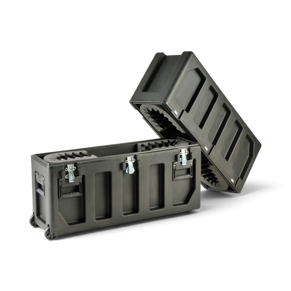SKB Cases FP Series 3237 black rotationally molded polyethylene LCD screen transport case with foam interior padding