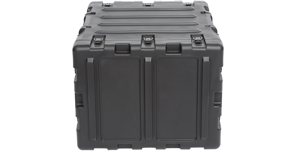 Rear view of 20-inch Shock Rack Case - Electronics Protection, showcasing sealed back panel and rugged construction.