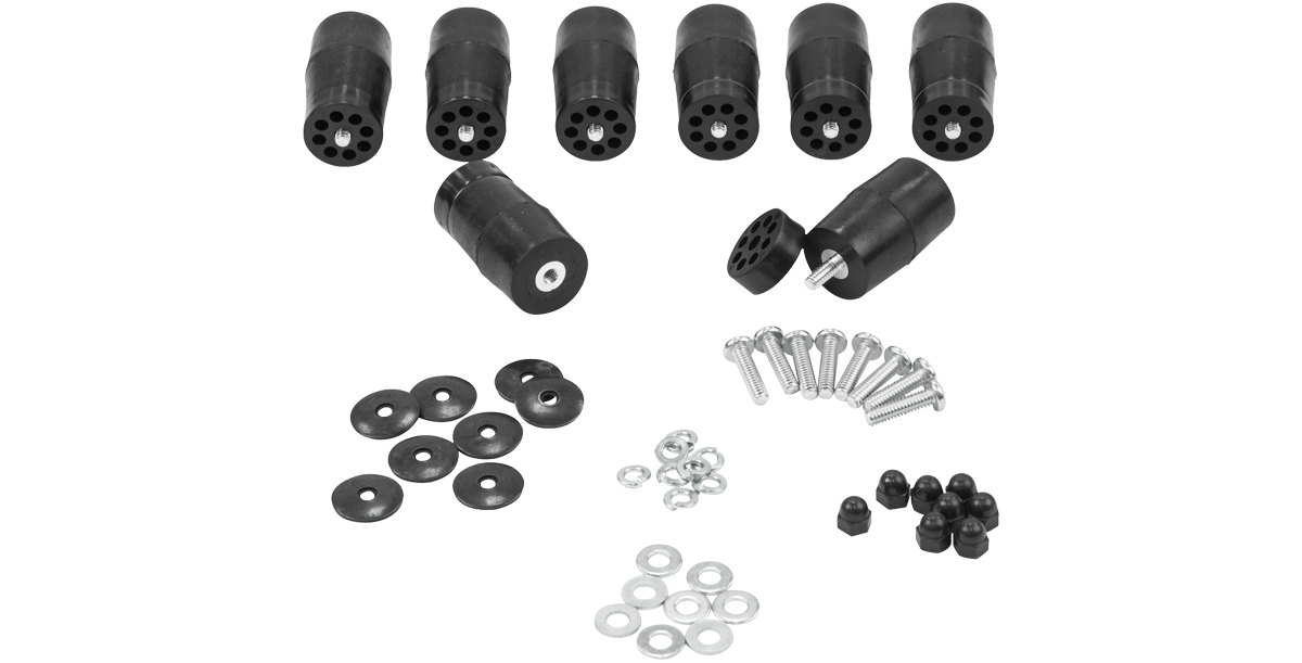 3RR/3RS Heavy Payload Kit - Heavy Payload Shock Absorbers with mounting hardware for rack cases and pro audio accessories