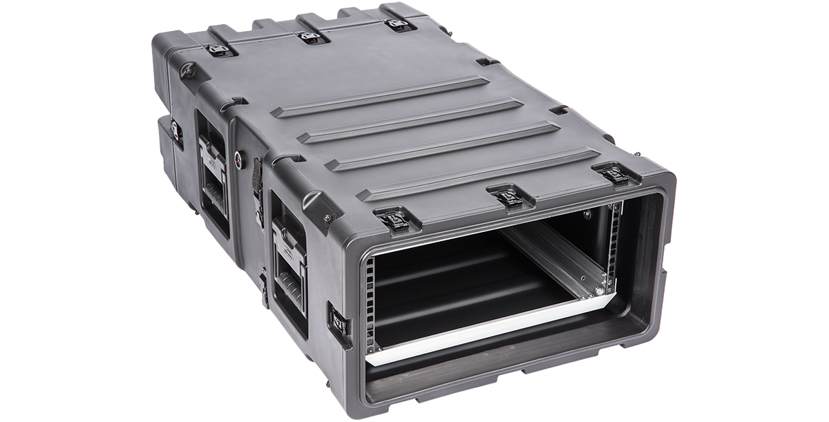 4U Deep Shock Rack - Equipment Protection | 30-inch shockproof rack case with reinforced corners and front opening for sensitive electronics.