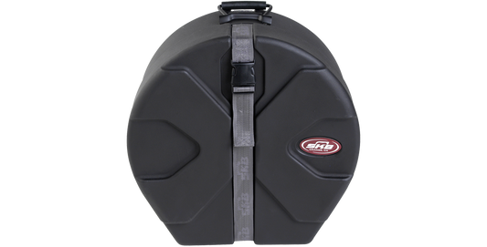 5.5 x 14 snare case with drum case protection featuring a durable roto-molded shell and secure strap closure for stable transport.