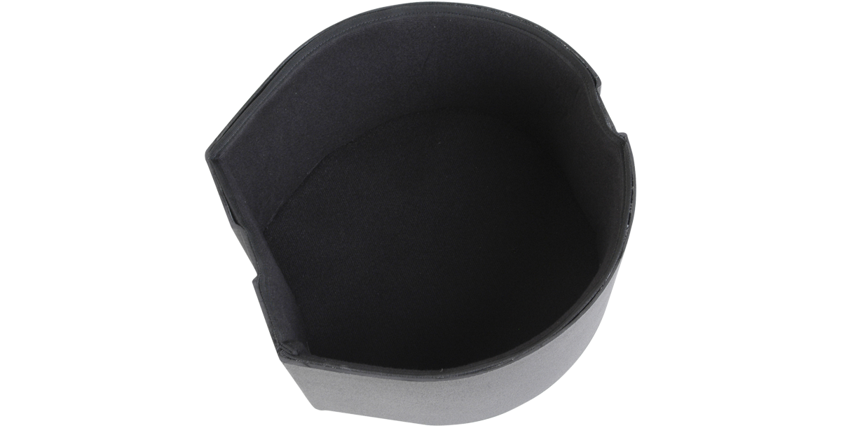 Interior of Roto-Molded Snare Case - 6x12 featuring padded lining for secure snare drum fit and added protection during travel.
