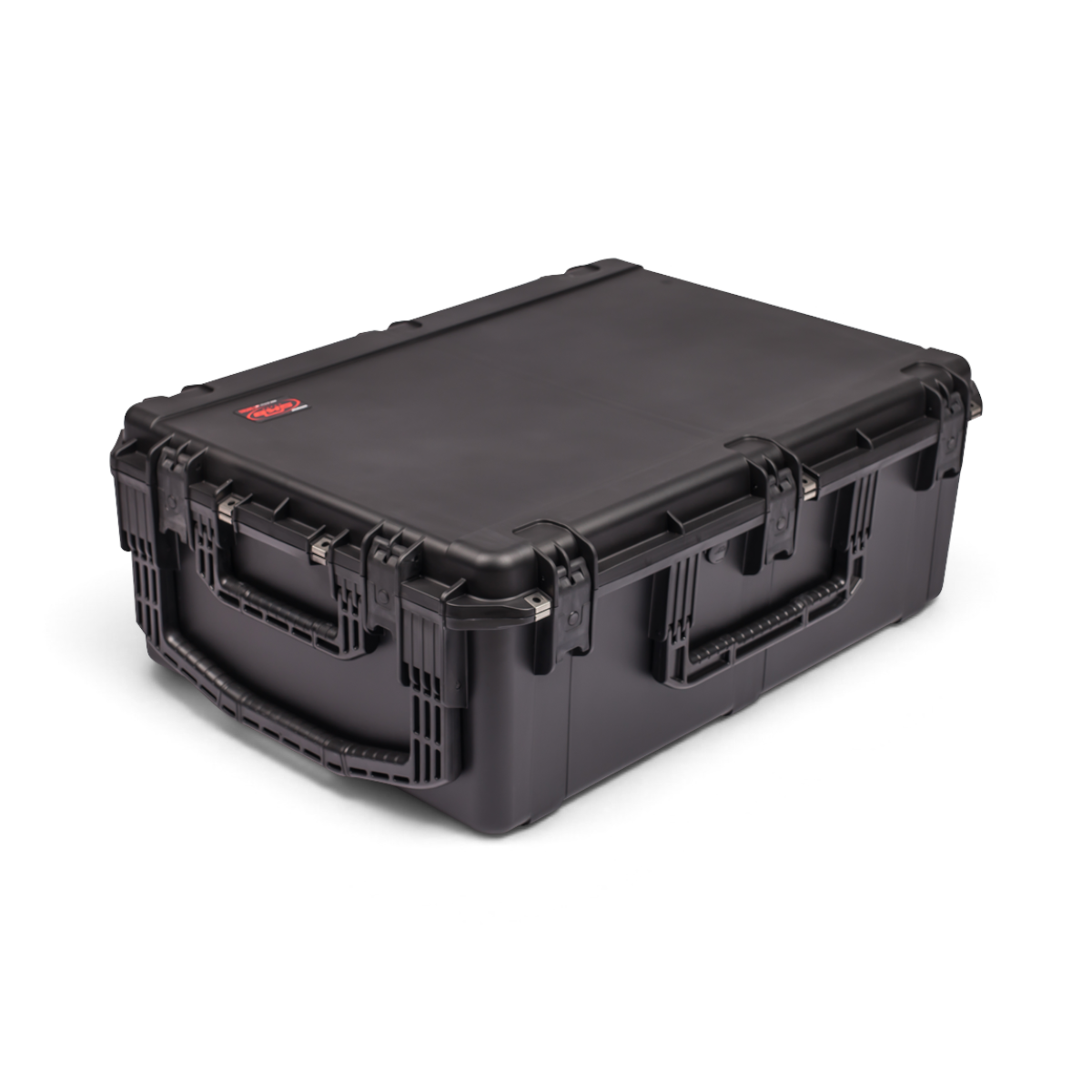 SKB Cases iSeries 3424-12 black waterproof injection molded polypropylene equipment case with heavy-duty latches.