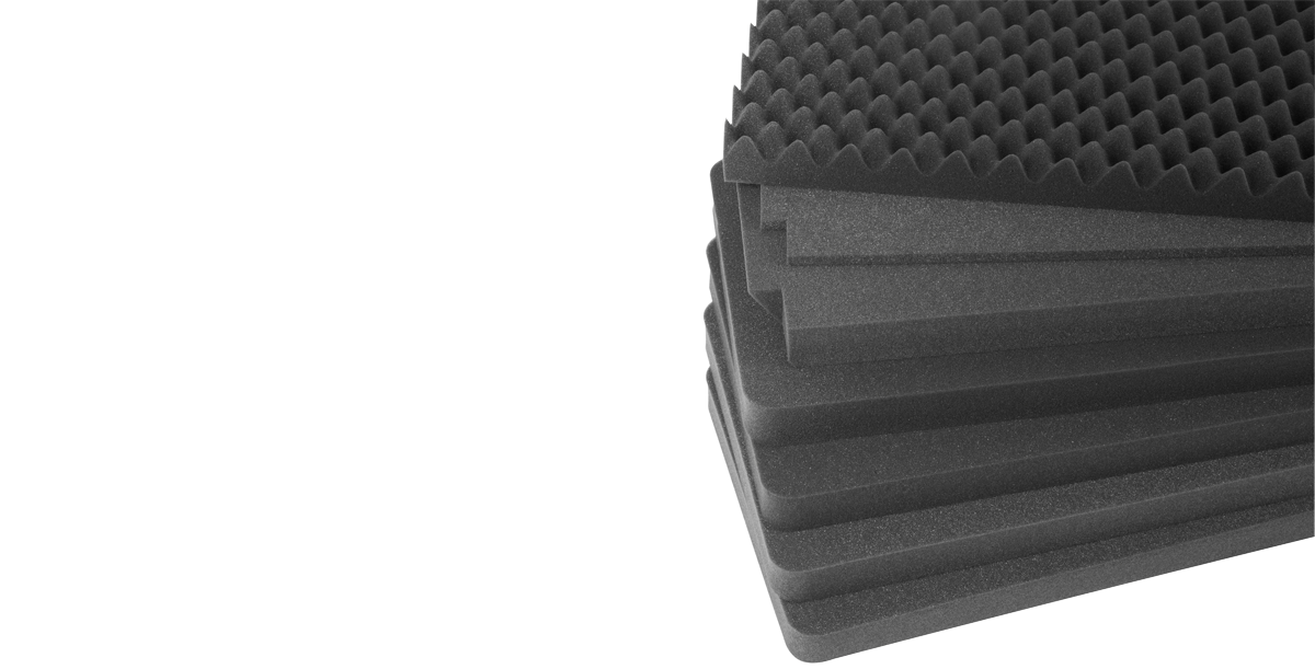 Durable protection foam insert for 3i-3613-12 case, featuring layered design and egg-crate top for optimized accessory fit and shock absorption.