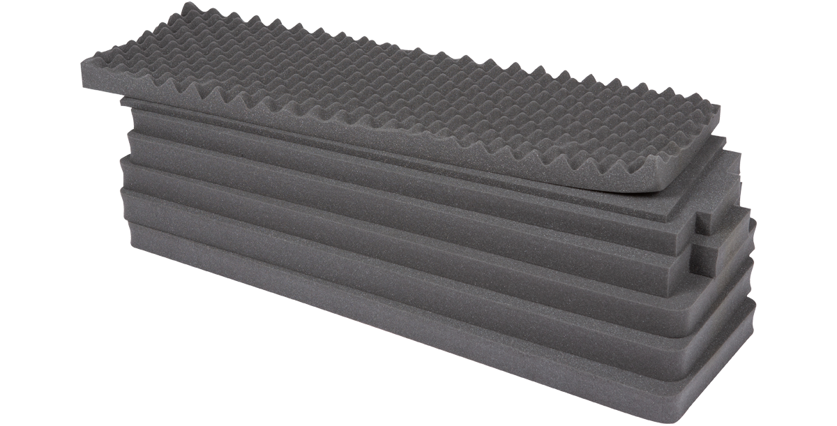 Replacement foam insert for iSeries 4213-12 case, featuring layered customizable foam for secure storage and protection of contents.