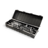 SKB Cases vSeries 4816 hard-shell polyethylene transport case open with drum hardware stands inside