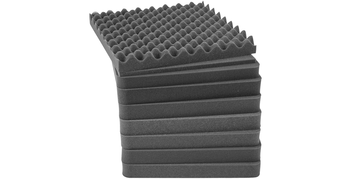 3i-1717-16 Cubed Foam Replacement accessory kit with layered black foam inserts for single lid cases, ideal for protective storage.