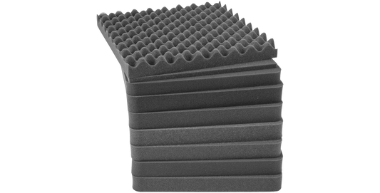 3i-1717-16 Cubed Foam Replacement accessory kit with layered black foam inserts for single lid cases, ideal for protective storage.