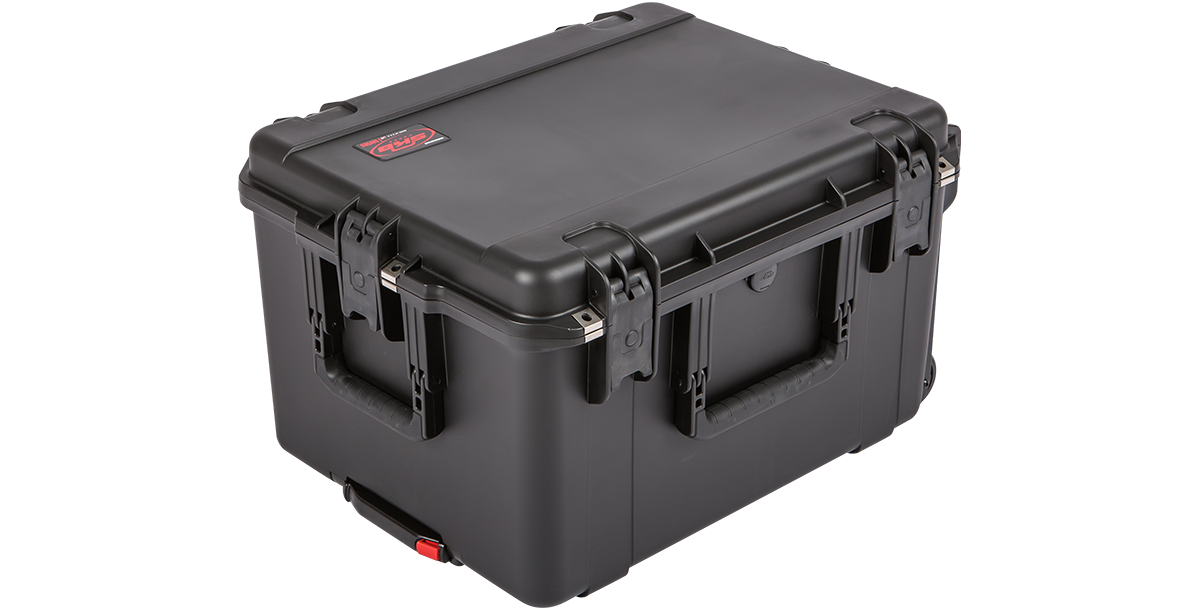 Closed iSeries 2217-12 Case - High-Strength Waterproof with secure latches and molded handle for protective vacuum accessory storage.