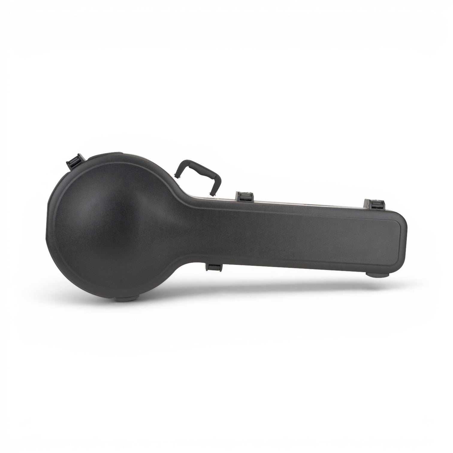 Universal 6-String Banjo Case - Secure Travel with TSA Locks, shown from the back with molded contours and reinforced latches for protection.
